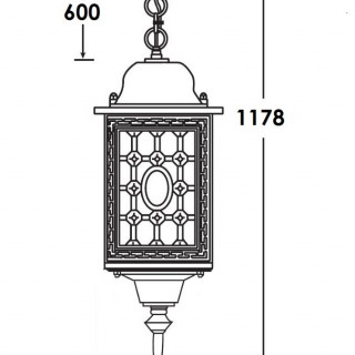Садово-парковый светильник серии London 64805 L с нижней крышкой
