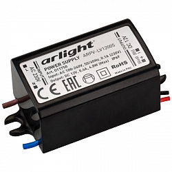 Блок питания ARPV-LV12005 (12V, 0.4A, 5W) (ARL, IP67 Пластик, 2 года)