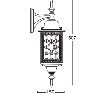Садово-парковый светильник серии London 64802 S с нижней крышкой
