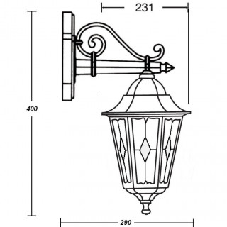 Садово-парковый светильник серии Petersburg 79802 lg gb