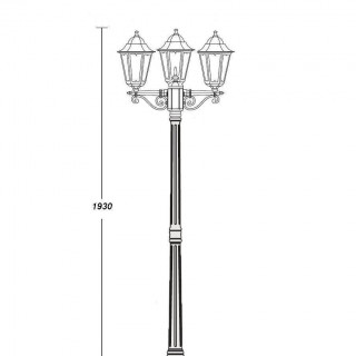 Садово-парковый светильник серии Petersburg 79808 M B