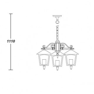 Садово-парковый светильник серии Praga 15970 3