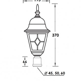 Садово-парковый светильник серии Quadro 79903 M lgG