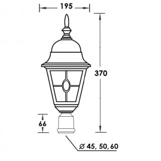 Садово-парковый светильник серии Quadro 79903 M lgY