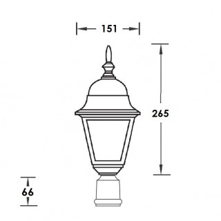 Садово-парковый светильник серии Quadro 79903 S bl