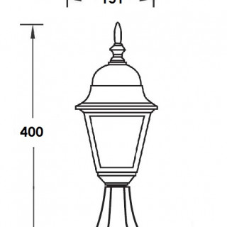 Садово-парковый светильник серии Quadro 79904 S bl