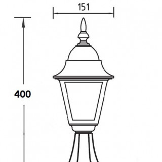Садово-парковый светильник серии Quadro 79904 S gb