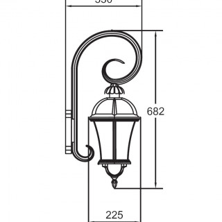 Садово-парковый светильник серии Rome 95202/18L gb