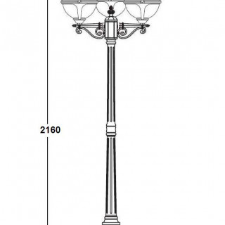 Садово-парковый светильник серии Vena 88409 B opal