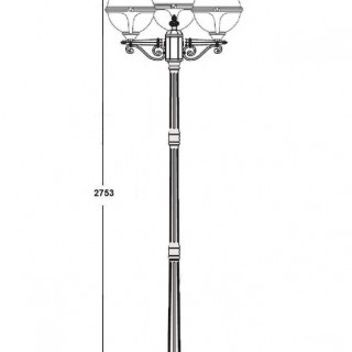 Садово-парковый светильник серии Vena 88410 B 18 opal