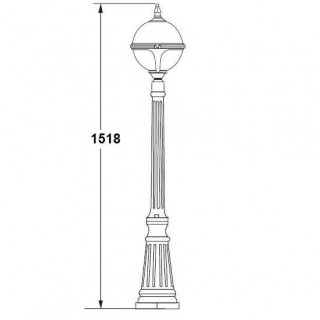 Садово-парковый светильник серии Vena 88411 opal