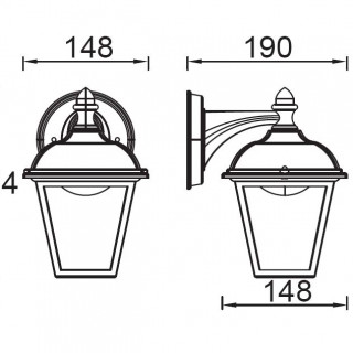 Садово-парковый светильник серии POSI W 2612S-3K GB