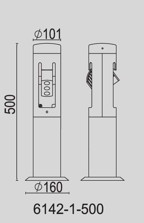 Садово-парковый светильник серии COLUMN W6142-1-500