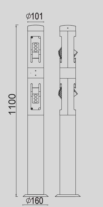 Садово-парковый светильник серии COLUMN W6142-2-1100