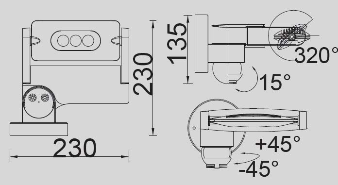 Садово-парковый светильник серии Ledspot W6144S-1 PIR