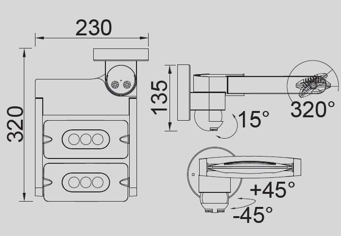 Садово-парковый светильник серии Ledspot W6144S-2 PIR