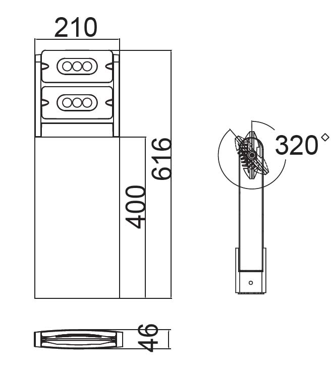 Садово-парковый светильник серии Ledspot W6146S-2-616