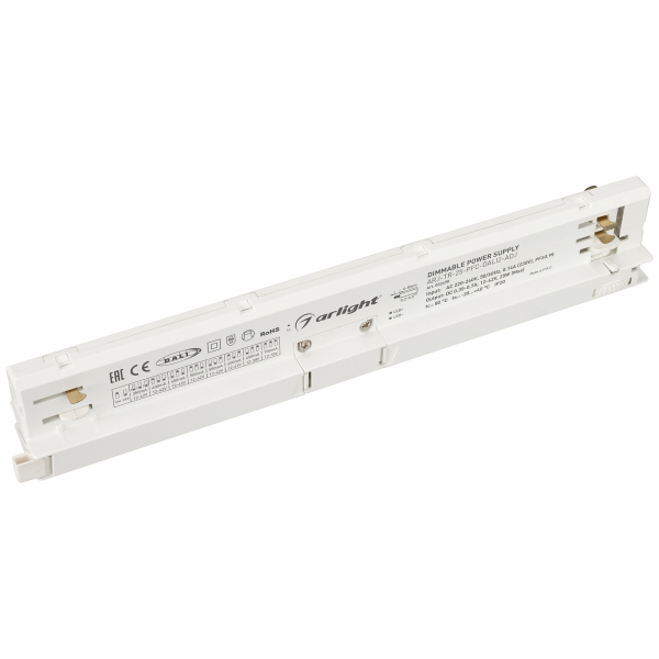 Блок питания для трековых систем ARJ-TR-25-PFC-DALI2-ADJ (25W, 350-700mA) (ARL, IP20 Пластик, 5 лет)