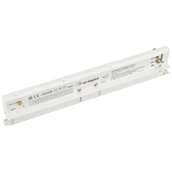 Блок питания для трековых систем ARJ-TR-40-PFC-DALI2-ADJ (40W, 700-1050mA) (ARL, IP20 Пластик, 5 лет)