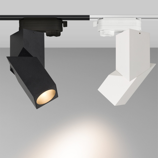 Светильник LGD-TWIST-TRACK-4TR-S60x60-12W Warm3000 (WH-BK, 30 deg) (ARL, IP40 Металл, 3 года)