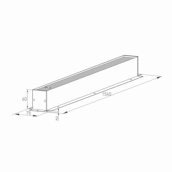 Трек встраиваемый MAG-TRACK-4560-F-1540 (WH) (ARL, IP20 Металл, 3 года)