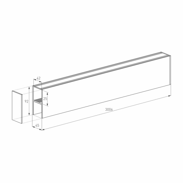 Трек MAG-TRACK-4592-3000 (WH) (ARL, IP20 Металл, 3 года)