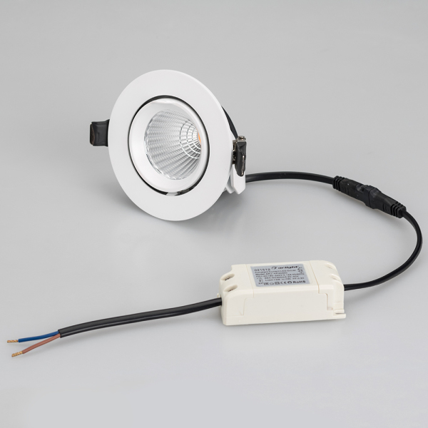 Светильник LTD-EXPLORER-R100-12W Warm3000 (WH, 38 deg) (ARL, IP20 Металл, 3 года)