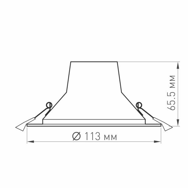 Светильник LTD-LEGEND-R115-10W White6000 (WH, 50 deg) (ARL, IP20 Металл, 3 года)