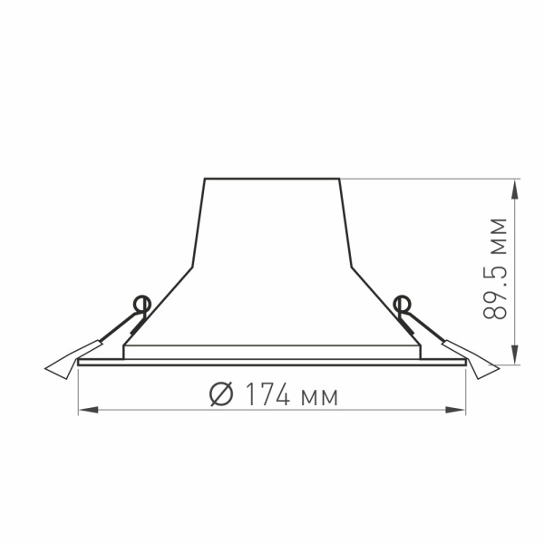 Светильник LTD-LEGEND-R175-20W Warm3000 (WH, 50 deg) (ARL, IP20 Металл, 3 года)