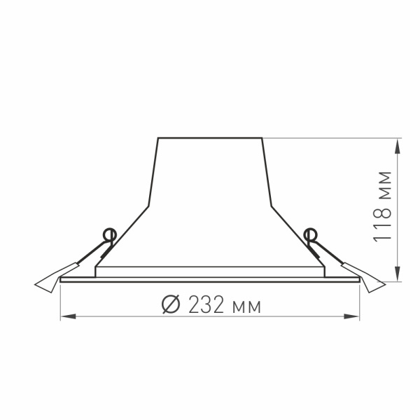Светильник LTD-LEGEND-R230-35W Day4000 (WH, 50 deg) (ARL, IP20 Металл, 3 года)
